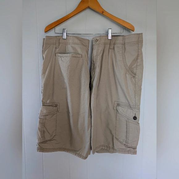 IronFlex Cargo Shorts Tan size 38 Work Carpenter Flex‎ Cotton Lightweight 2 set - Picture 1 of 9